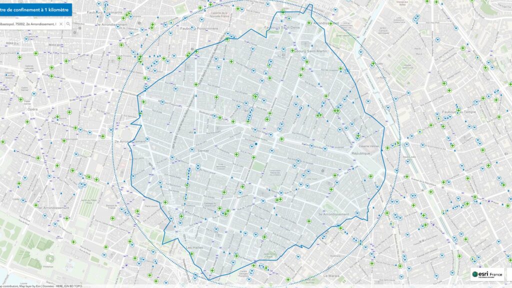 ESRI France carte confinement