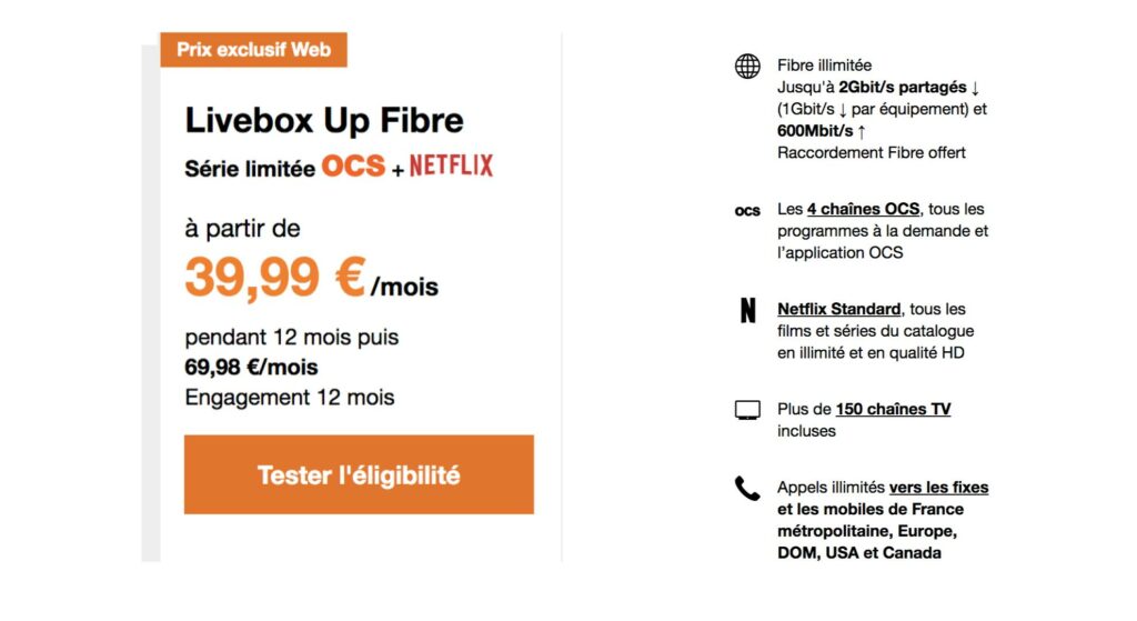 Orange lance une nouvelle offre Livebox avec Netflix et OCS inclus