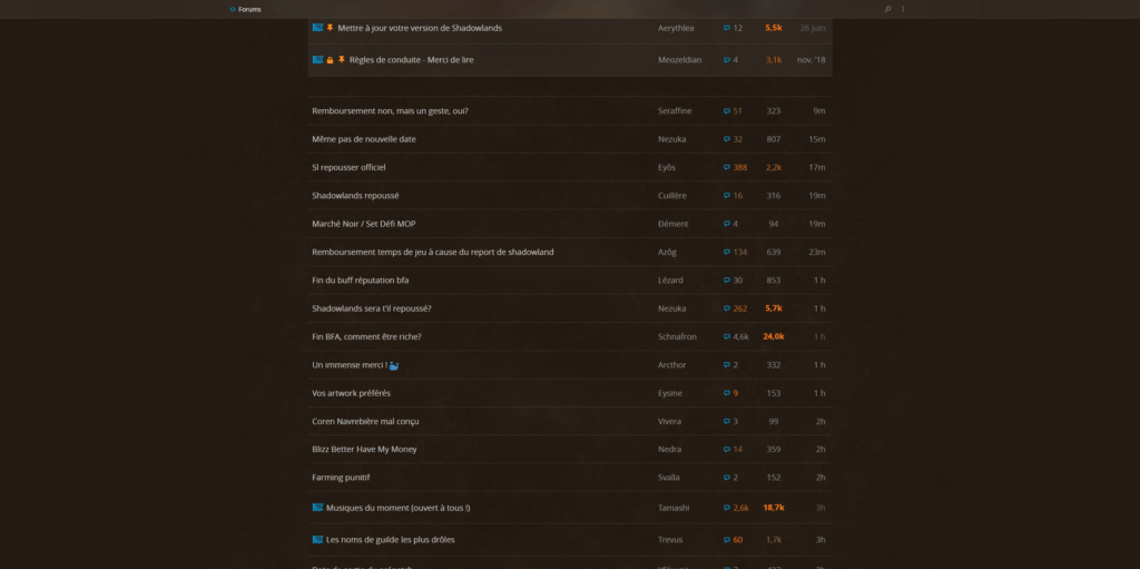 World of Warcraft Forums