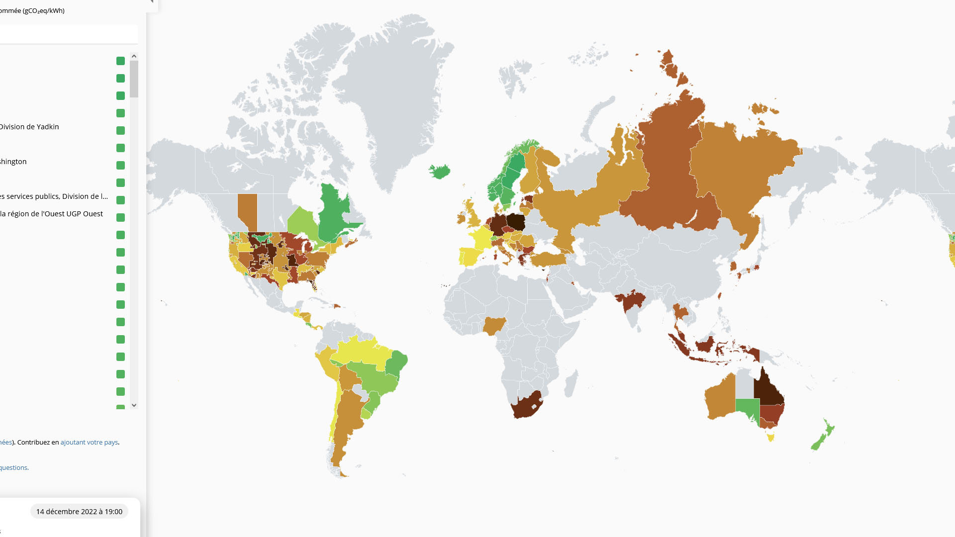 Cette carte montre en temps réel la consommation électrique de l