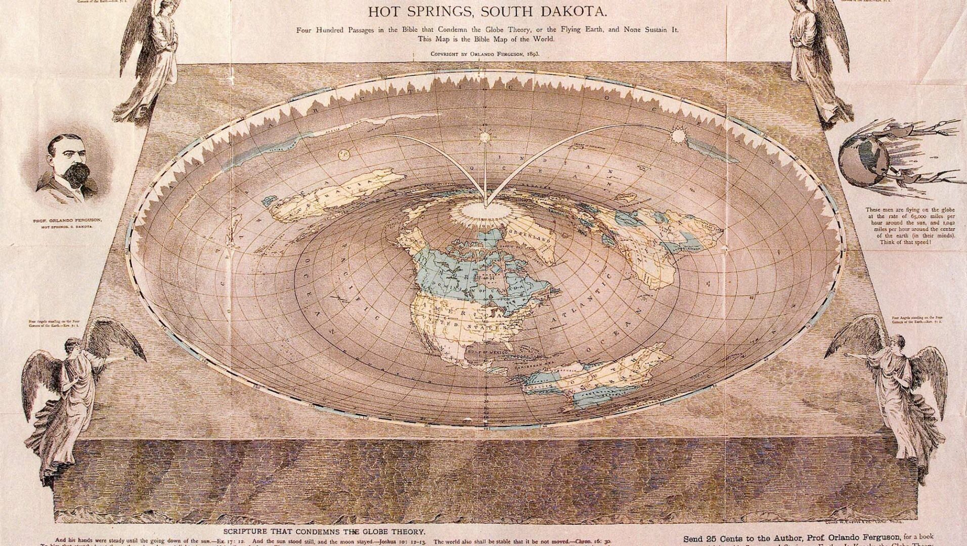 Древняя карта плоской земли
