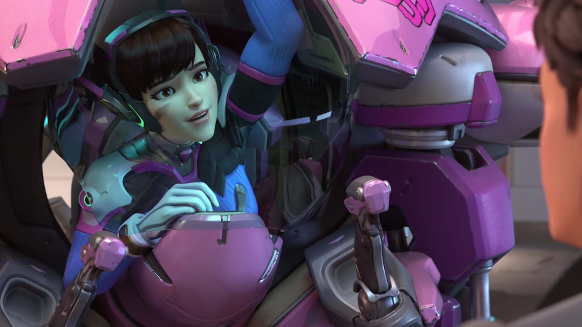 Dva shows off a little too much. Дива овервотч фулл. Короткометражки овервотч. Дива овервотч из короткометражки. Дива овервотч арт из короткометражки.