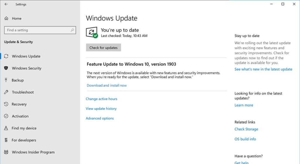 Windows 10 May 2019 Update