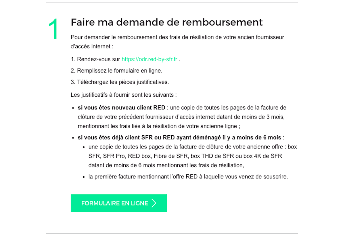Remboursement Frais De Résiliation Red By Sfr