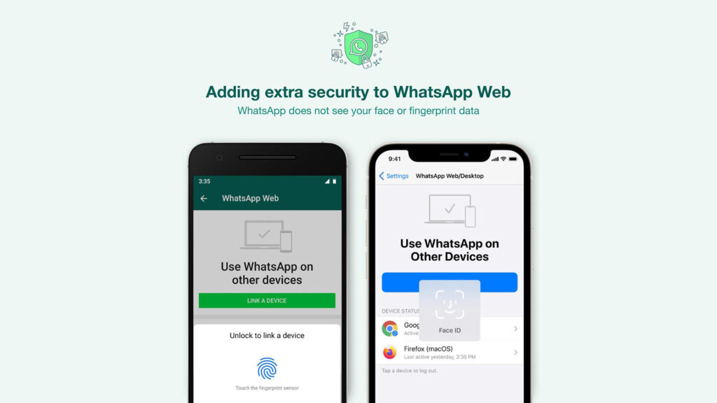 WhatsApp biométrie