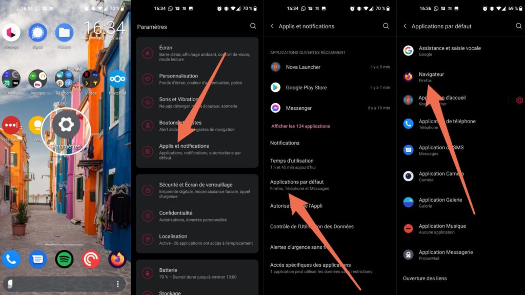 La marche à suivre pour indiquer son navigateur par défaut sur Android