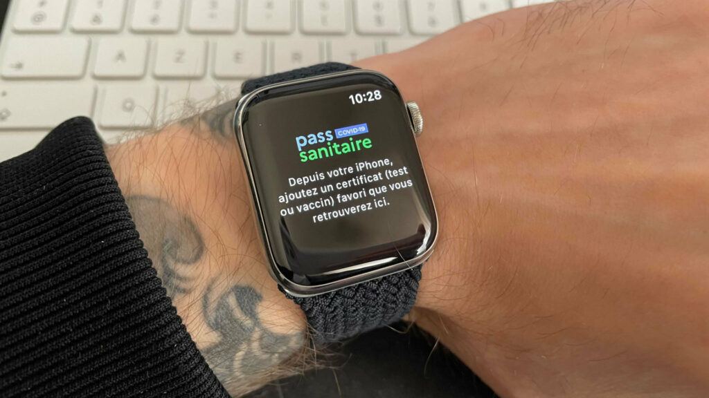 L'application TousAntiCovid sur Apple Watch