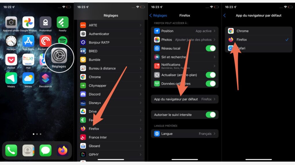 La marche à suivre pour changer son navigateur par défaut sur iOS