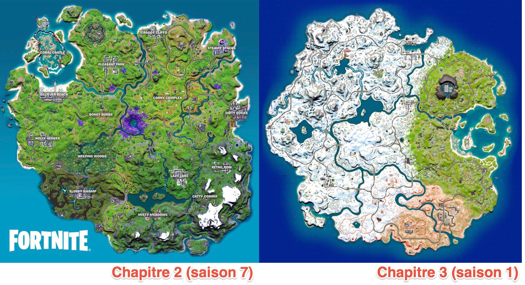 La nouvelle carte de Fortnite avait fuité un mois plus tôt, mais personne  n'y croyait - Numerama