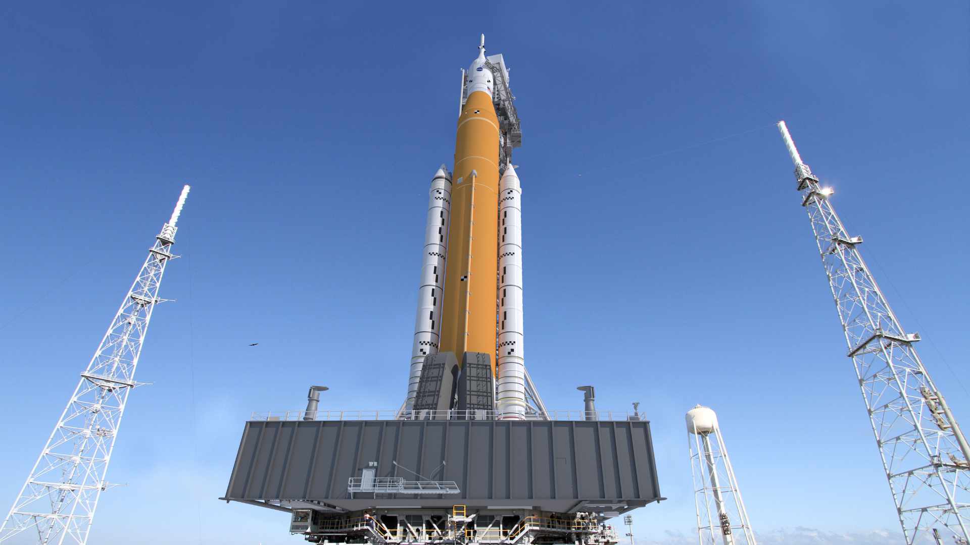 Após várias falhas nos testes, o enorme foguete SLS da NASA retorna à garagem