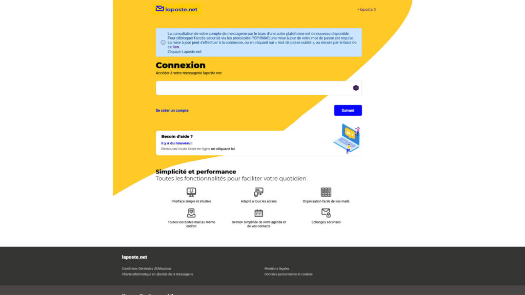 La Poste webmail