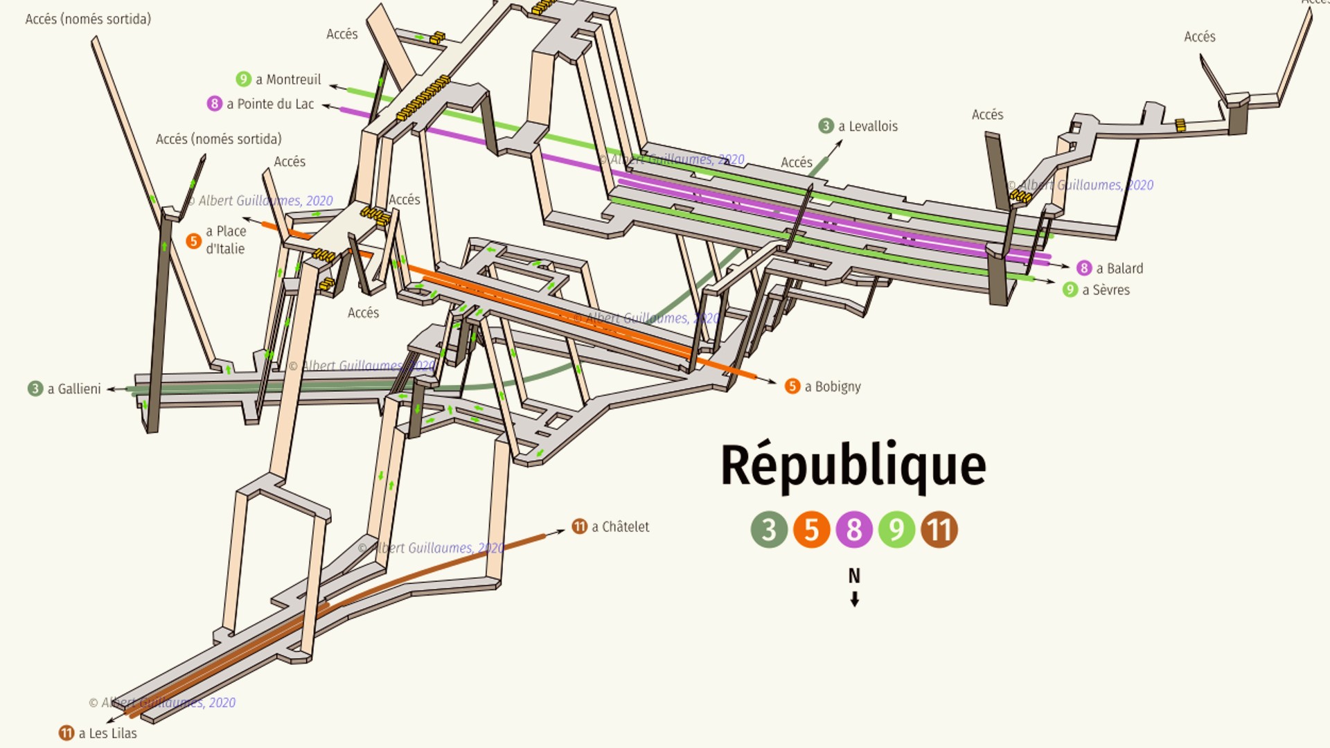 Verken de 3D-dieptekaarten van de metro van Parijs