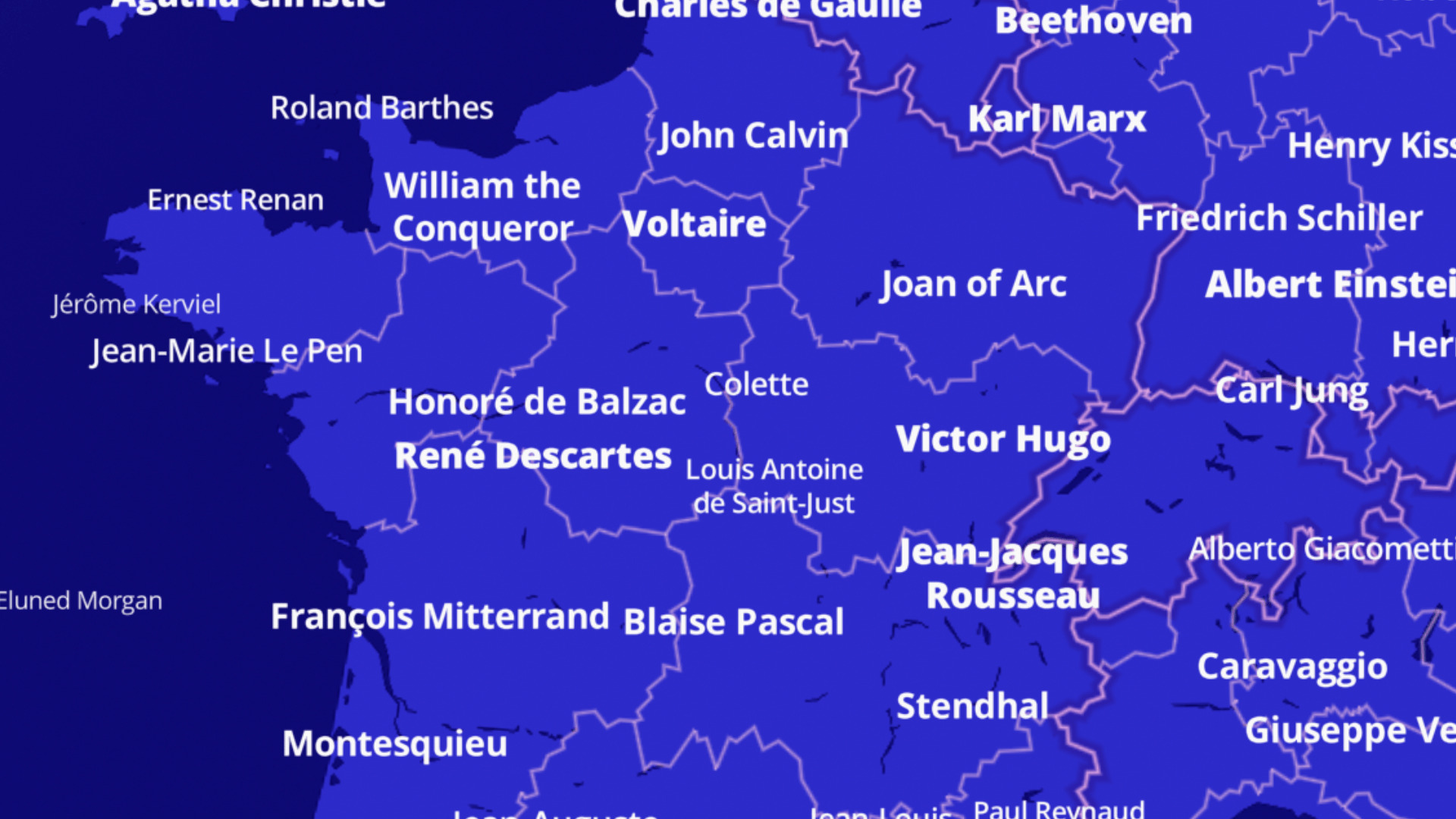 Cette carte interactive vous montre la personne la plus célèbre née dans votre ville