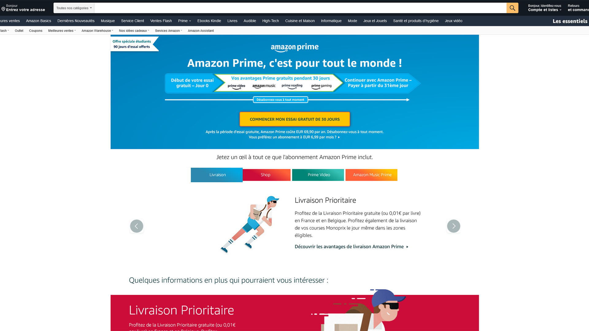 Abonnement  Prime désormais payable par chèque cadeau –