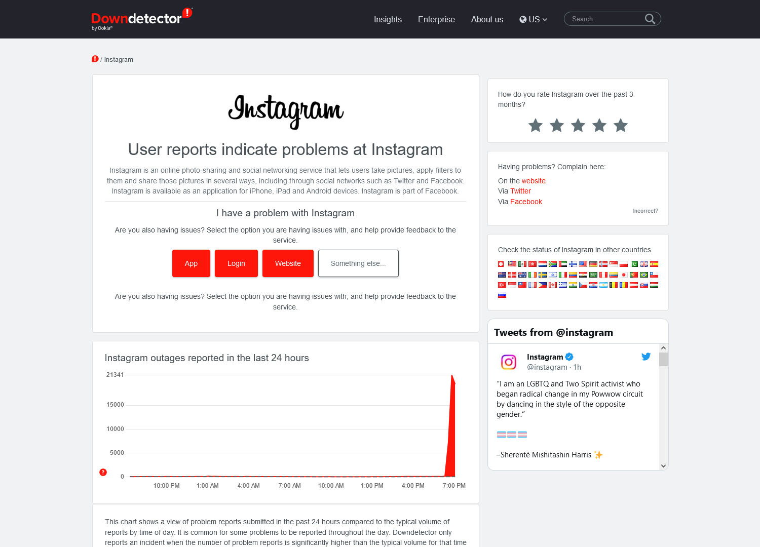 Instagram a connu un micro bug l’empêchant de fonctionner