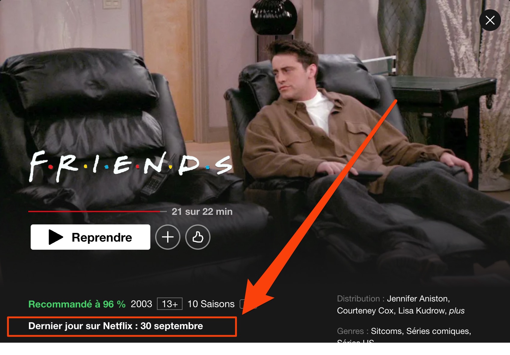 La série Friends ne sera plus offerte sur Netflix
