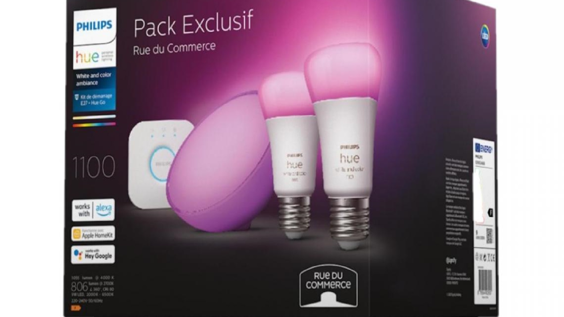 Pack de 3 ampoules Philips Hue White & Color Ambiance E27 à prix