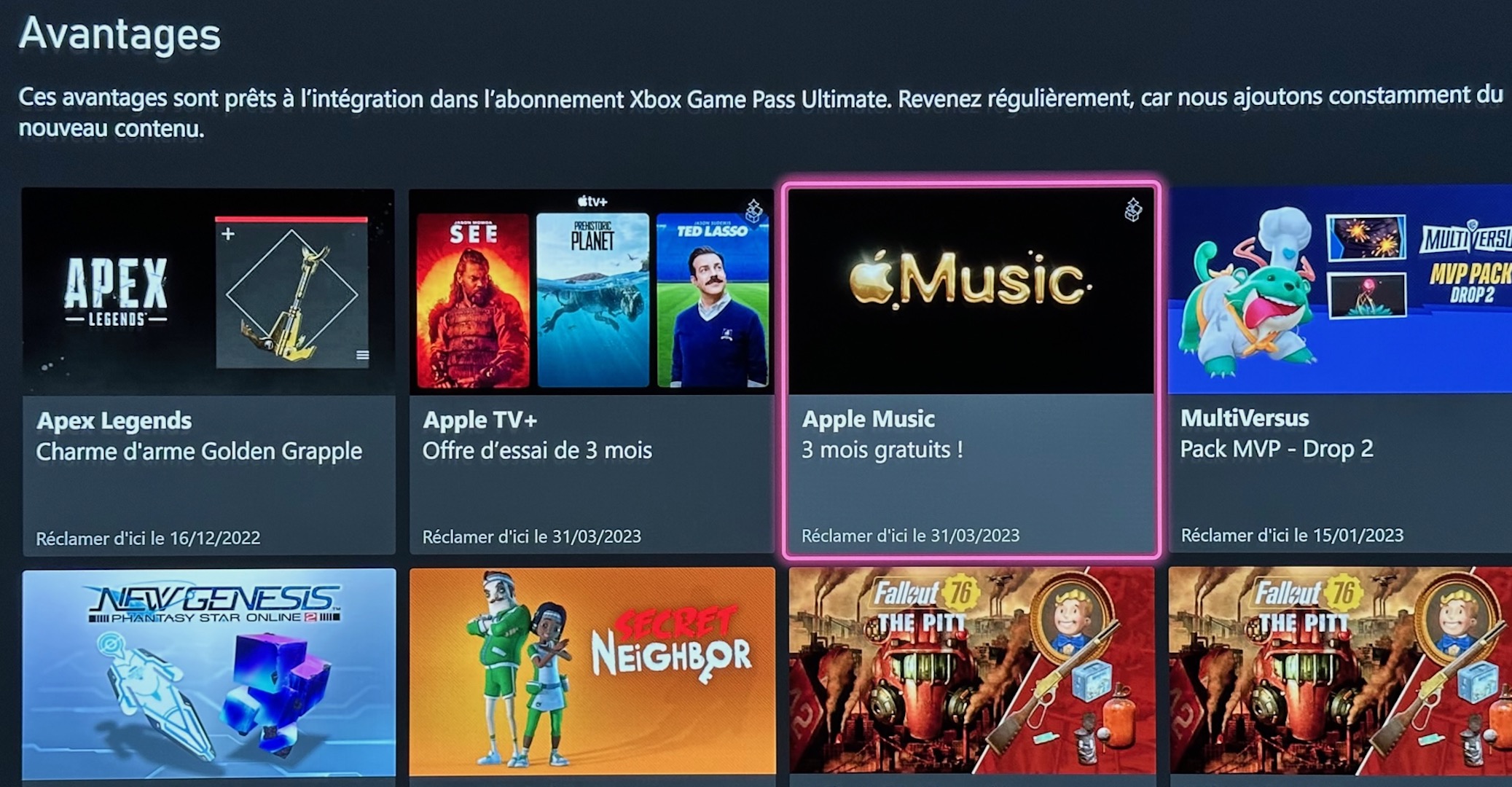 Optøjer Majestætisk skade Le Xbox Game Pass Ultimate offre 3 mois d'Apple Music et d'Apple TV+ :  comment en profiter ? - Numerama