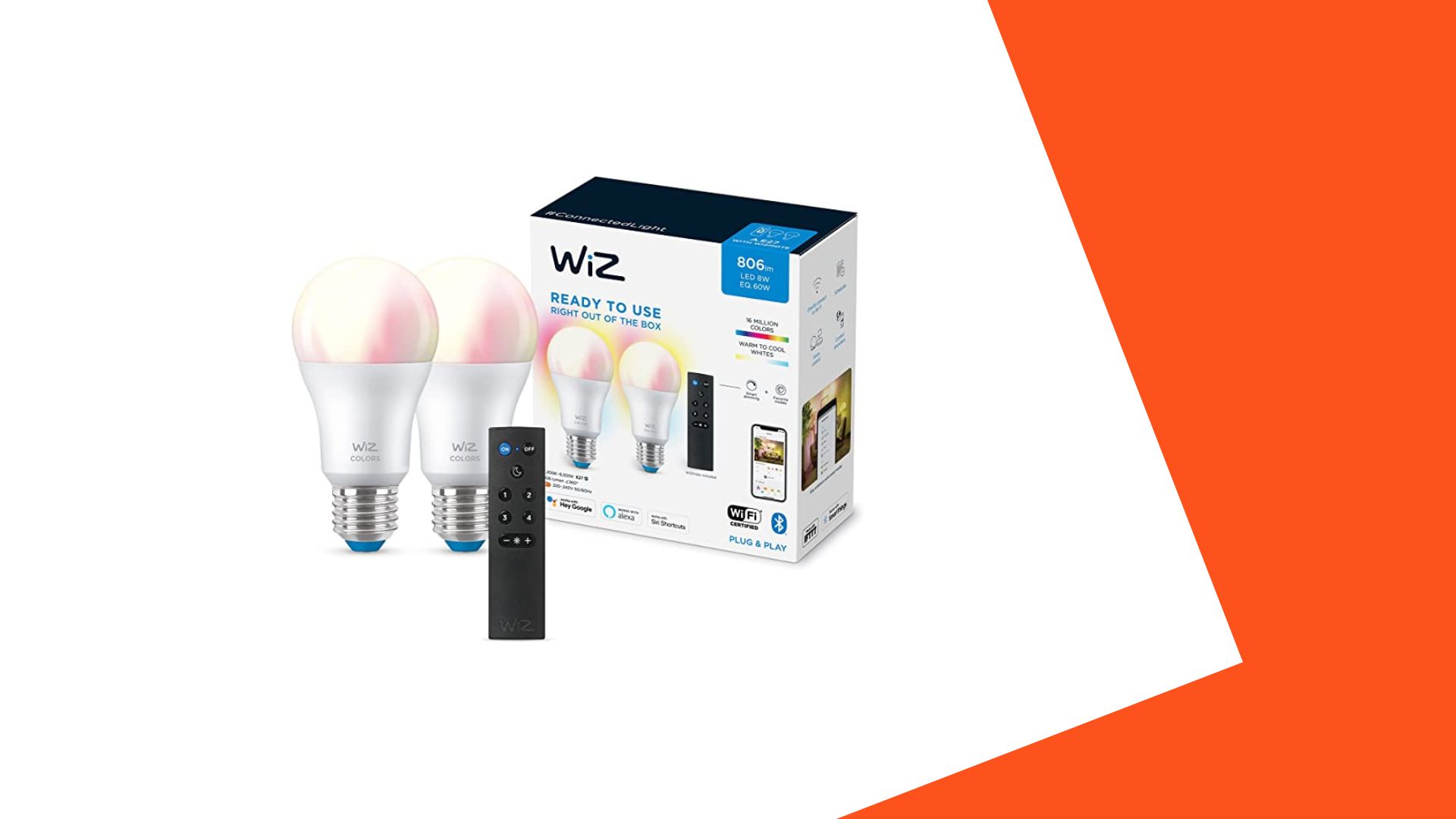 Kit de démarrage Philips Hue White 3 ampoules LED intelligentes E27 9,5 W  lumière blanche chaude + pont Hue + interrupteur