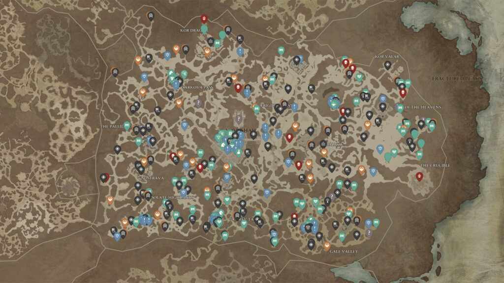 Carte Diablo 4