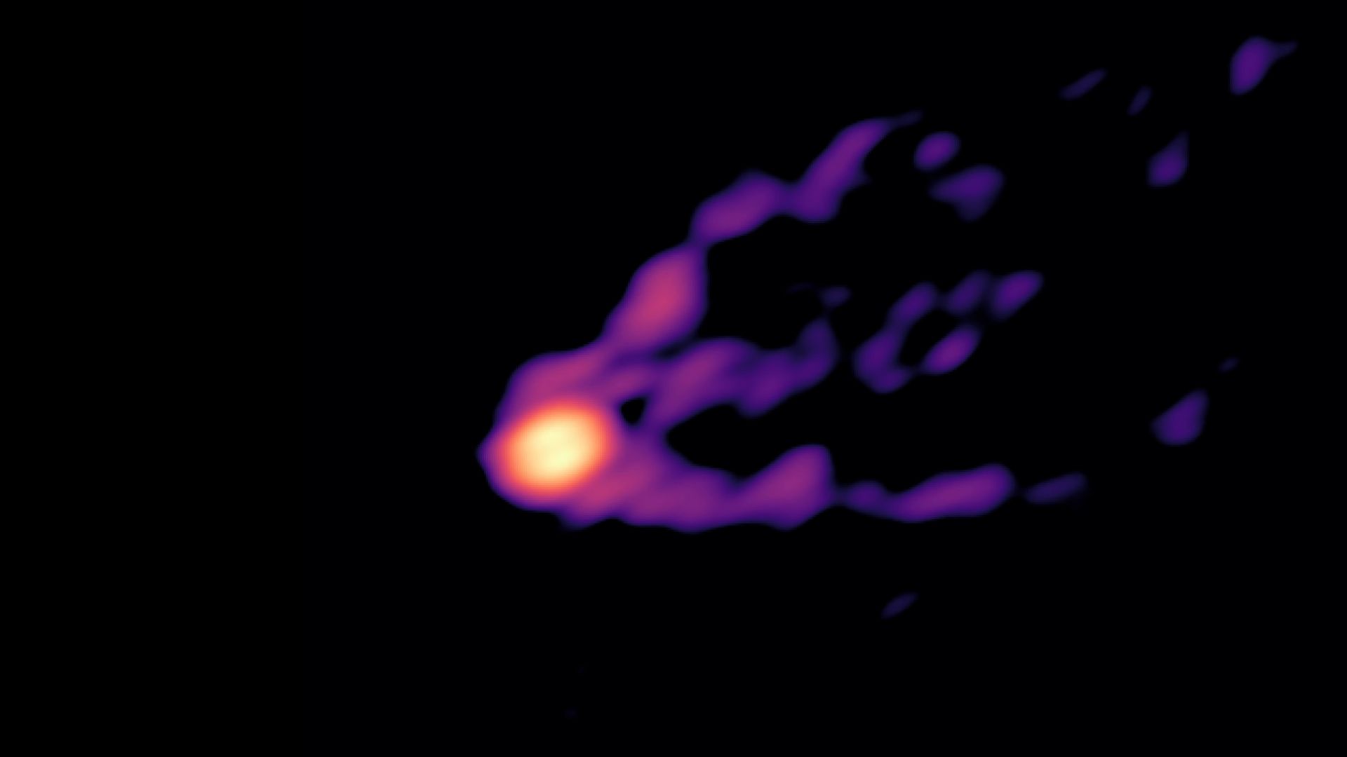 Dit beeld is uniek: het toont een zwart gat en zijn krachtige straal