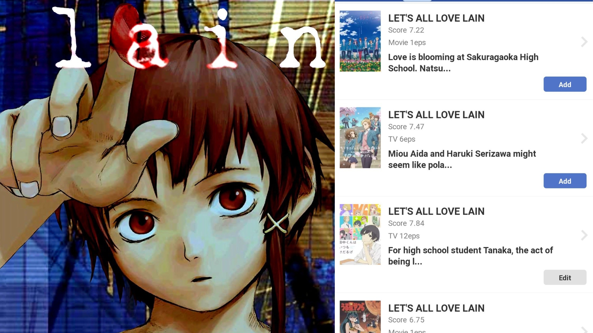Tachiyomi Community on X: Someone hacked MyAnimeList website! 😳 All anime  titles on MyAnimeList are changed to Let's All Love Lain Some users are  reporting that the website is not opening for