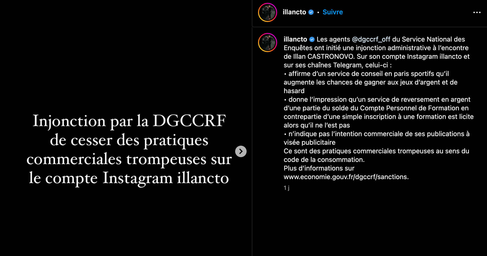 6 influenceurs français forcés d'afficher sur Instagram qu'ils n'ont pas  respecté la loi - Numerama