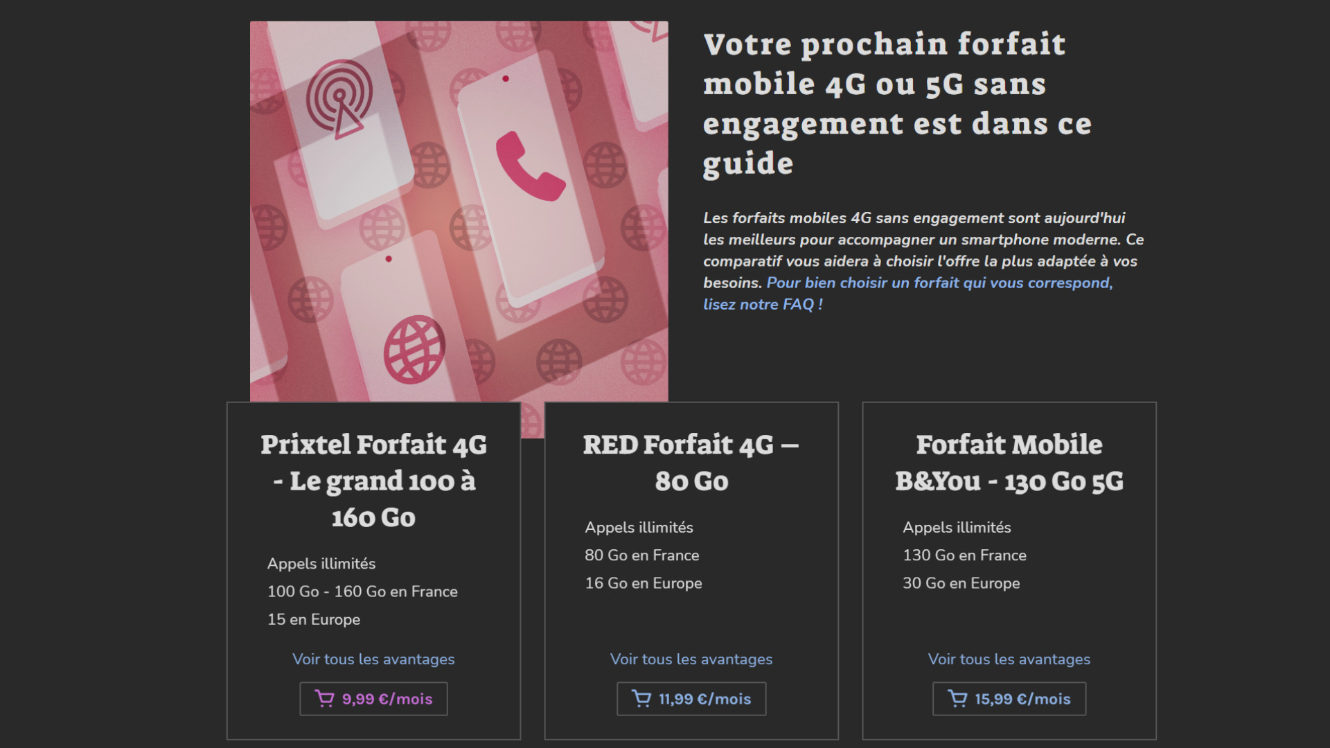 Forfait mobile pas cher : 30 Go pour 3€, la 4G au meilleur prix