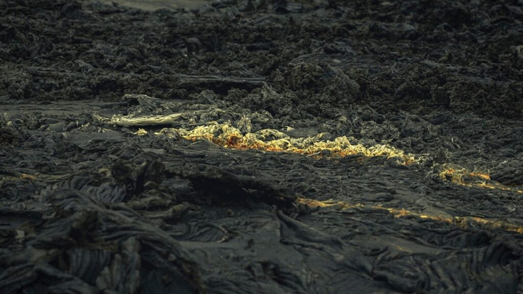 Lave trouvée dans le Holuhraun, en Islande