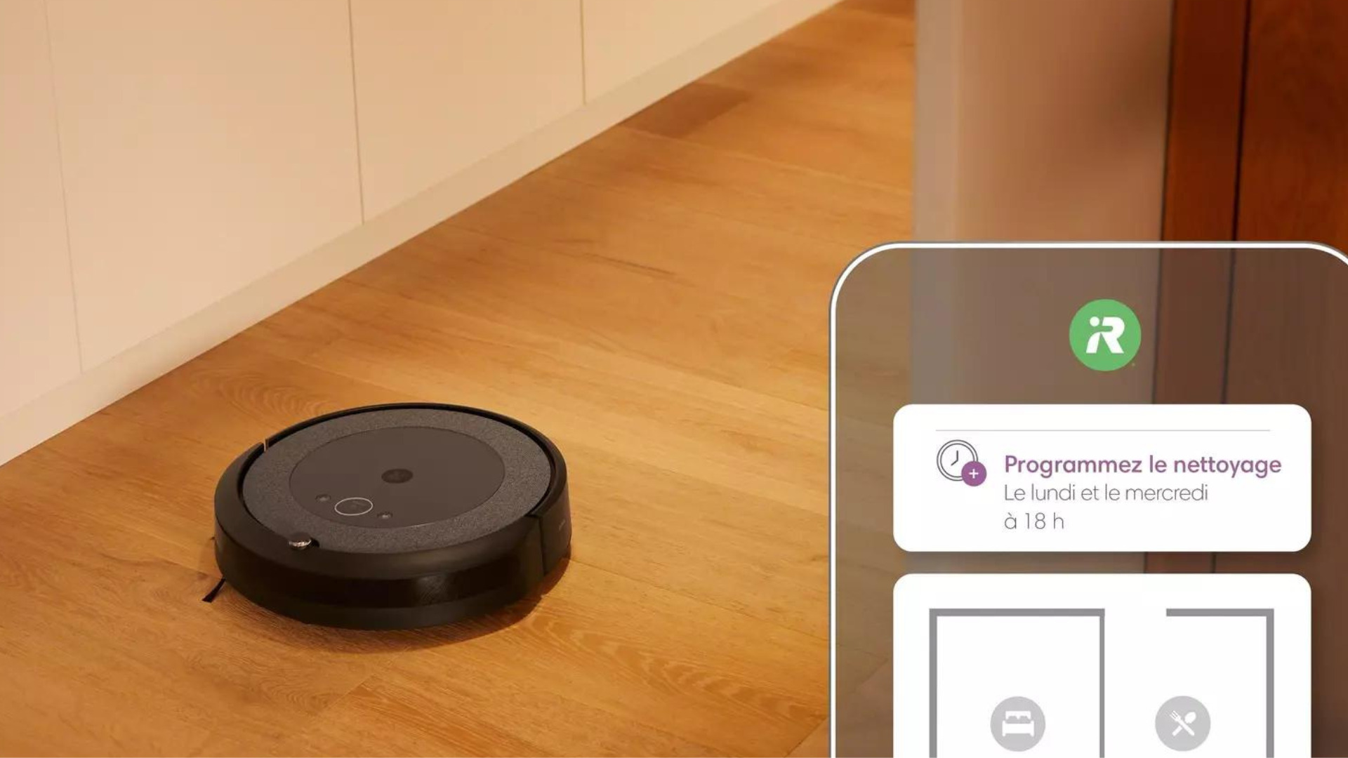 Aspirateur robot IROBOT ROOMBA COMBO I8+ et 2 sol. de nettoyage