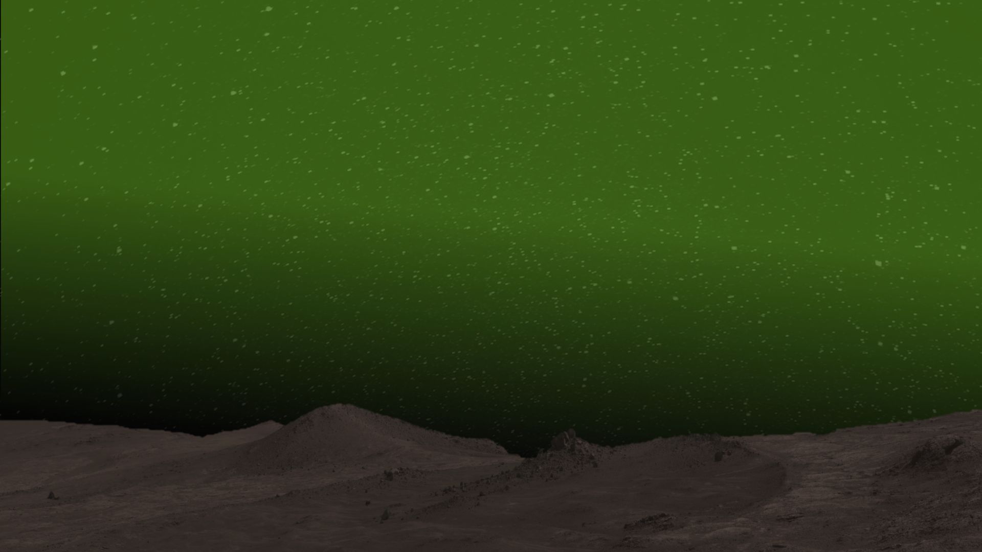 The reasons behind the occasional green sky on Mars