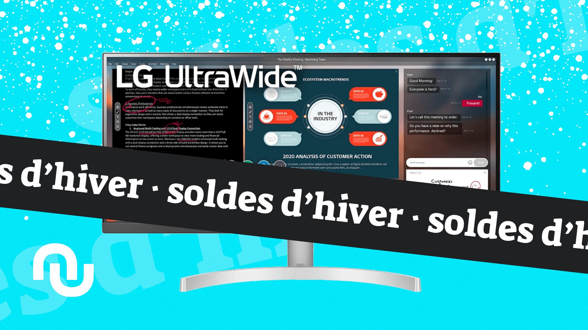 Idéal pour la bureautique, cet écran PC UltraWide de LG est soldé