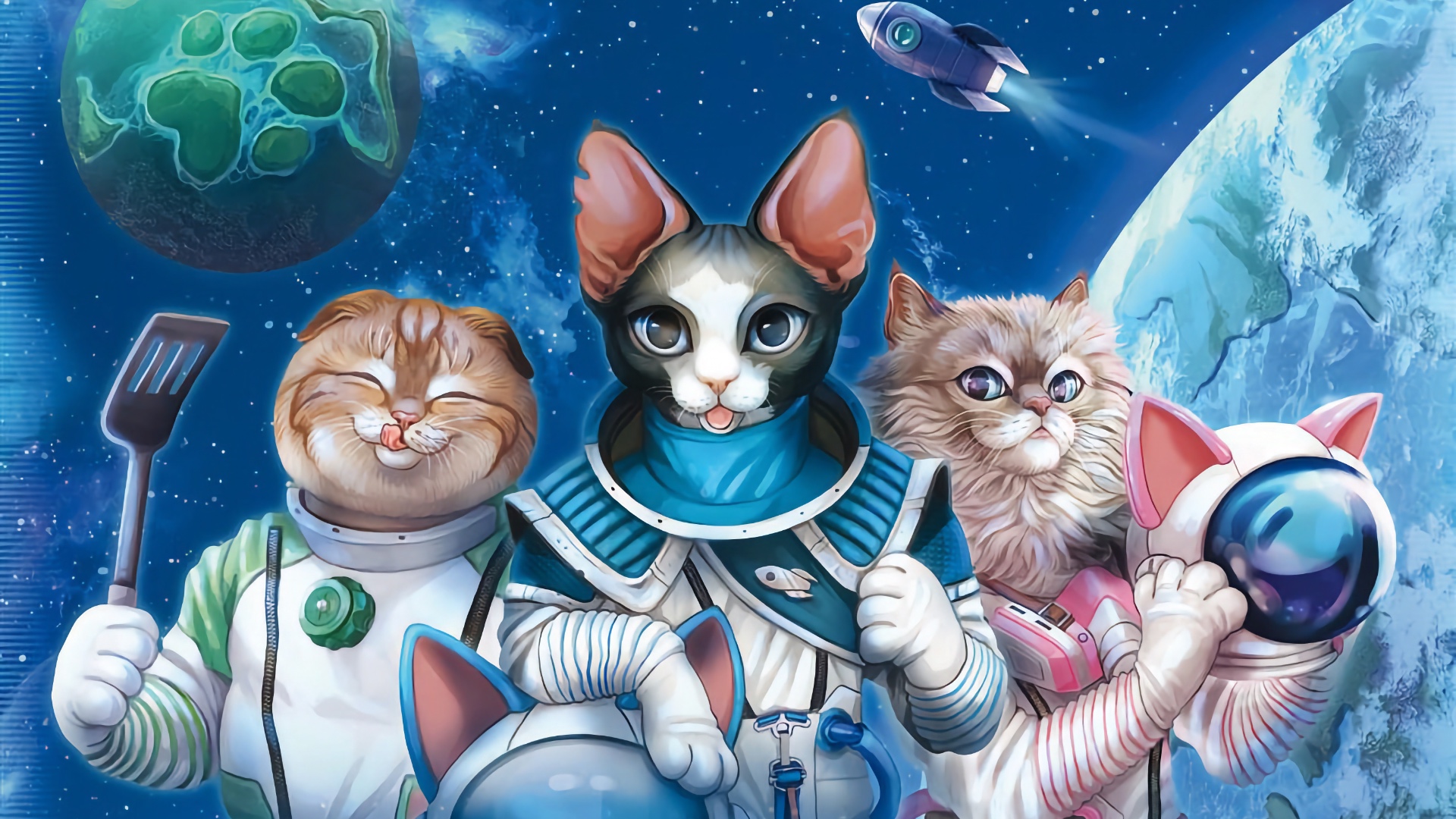Cats set off to conquer space in this super fun game