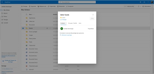 Partager l'accès à des fichiers ou des dossiers dans Microsoft OneDrive