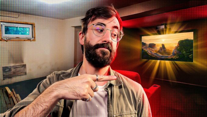 Je transforme un SOUS-SOL en SALLE de CINÉMA pour moins de 1000€ !