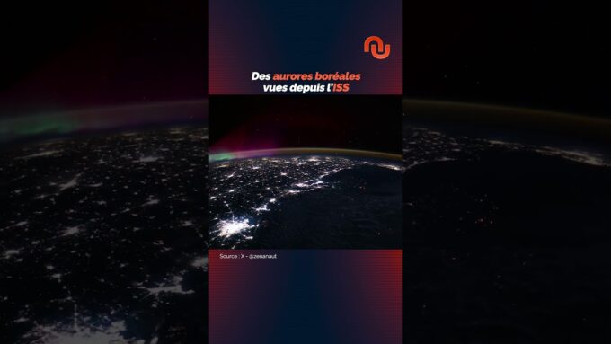 INCROYABLE aurore boréale vue de l’espace !
