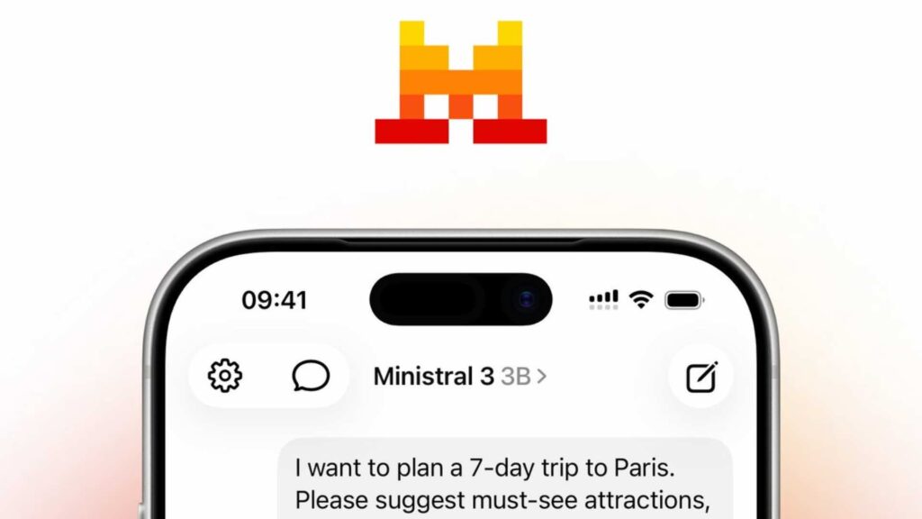Le dernier modèle de Mistral tourne parfaitement sur iPhone grâce à cette application française